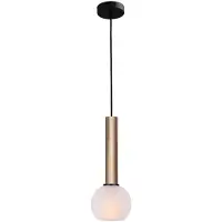 Masterlight Hanglamp Ø 15cm Bella 2 Messing goud met mat wit glas