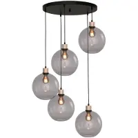 Masterlight Vide hanglamp Lazise 5-lichts goud