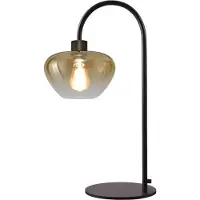 Masterlight Tafellamp Genua zwart met goud glas 61cm