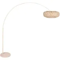 Steinhauer Booglamp Sparkled Light Creme Met BambØ Kap Ø 60cm