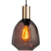 Masterlight Hanglamp goud Porto met Nicolette red glas - Ø 20cm