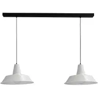 Masterlight Retro witte eettafellamp Industria 2x45