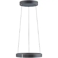 Paul Neuhaus Ronde hanglamp Pure E-Clipse grijs Ø 50cm