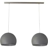 Masterlight Betongrijze eetkamerlamp Concepto 2x40
