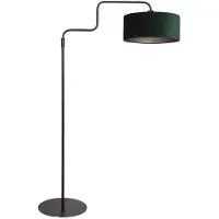 Steinhauer Zwarte vloerlamp Bloeba 4165ZW met groen velours kap