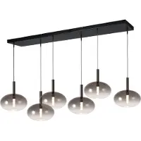 Masterlight 6L hanglamp Ø24cm Lido Onion met smoke-fading glas