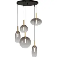 Masterlight 5L vide hanglamp Lido Ball goud met gold-fading glas