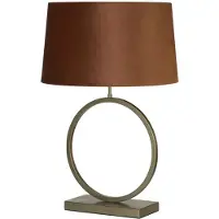 Searchlight Tafellamp Elegant Brons Met Oranje Kap