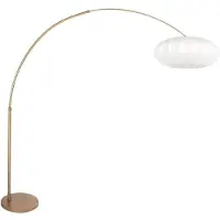Steinhauer Booglamp Sparkled Light brons met witte bol kap Ø 45cm