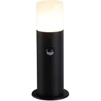 Searchlight Sokkellamp Cannes, hoogte 30 cm, zwart, metaal, sensor Cannes, zwart, Aluminium, Modern, Sokkellamp