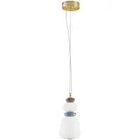 Nova Luce Hanglamp Palo goud met wit
