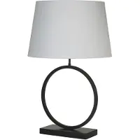 Searchlight Tafellamp Elegant zwart met witte kap