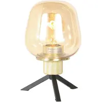 Steinhauer Tafellamp Reflexion 2683ME Messing – Amber glas 23 cm