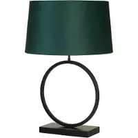 Searchlight Tafellamp Elegant Zwart Met Emerald Kap