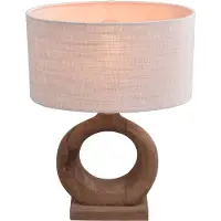 Masterlight Japandi schemerlamp Woodie Round 35cm -hout met natural