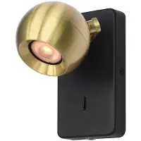 Artdelight Wandlamp Bolero 1 lichts zwart goud