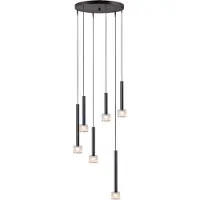 Masterlight Led hanglamp Fabro 6-lichts - dappled oil