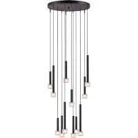 Masterlight Led hanglamp Fabro 12-lichts - zwart