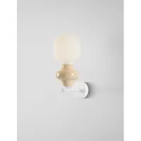 Lyora Wandlamp Clio geel keramiek met wit glas