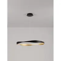 Nova Luce Design hanglamp Dobi Ø 80cm zwart met goud