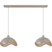 Masterlight Kantoor hanglamp Volta 2x Ø40cm - zand
