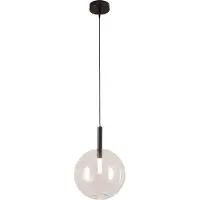 Masterlight Hanglamp Ø 24cm Lido Ball zwart met helder glas