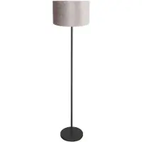 Steinhauer Zwarte Vloerlamp Noor Met Grijze Kap