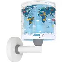 DALBER Kinderkamer Wandlamp Kids World Blauw
