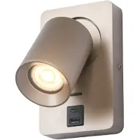 Artdelight Bedlampje Megano Usb Champagne Met Usb A En Usb C