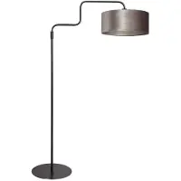 Steinhauer Vloerlamp Bloeba zwart met zilvere kap