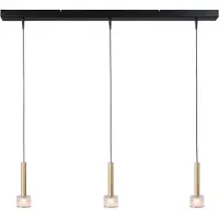 Masterlight 3-lichts hanglamp Fabro led - mat goud