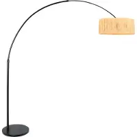 Steinhauer Booglamp Sparkled Light zwart met strokleurige kap