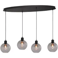 Masterlight Hanglamp ovaal Lazise Oval 4x Ø 20cm goud