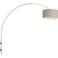 Steinhauer Wandlamp Sparkled light 8143st staal kap grijs linnen