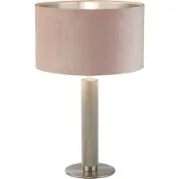 Searchlight Gouden tafellamp London met roze kap
