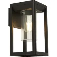 Searchlight Wandlamp buiten Atlanta, zwart, Aluminium, Modern, Wandlamp buiten
