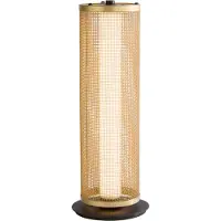 Searchlight Tafellamp Thread zwart met goud mesh