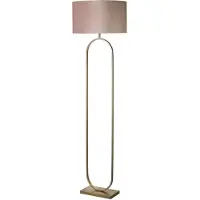 Searchlight Vloerlamp Modish brons met roze kap