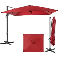 KOMFOTTEU Parasol van 300 cm - zweefparasol - 360° draaibaar, tuinparasol - met UV-bescherming - voor tuinen en balkons