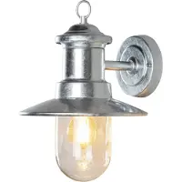 Konstsmide Wandlamp buiten Napoli, dimbaar, alu / grijs / zink, metaal, Modern, Wandlamp buiten