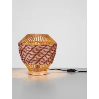 Nova Luce Tafellamp Mapi Ø 29cm rood met bruin