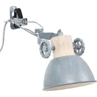 Steinhauer Klemspot Gearwood Zinkgrijs Met Hout