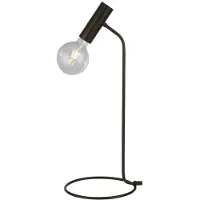 Searchlight Tafellamp Dulwich, dimbaar, zwart, Woon-/ Eetkamer, metaal, Modern, Tafellamp
