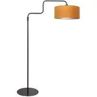 Steinhauer Vloerlamp Bloeba zwart met gouden kap