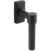 Intersteel Raamkruk L-vorm Ventra rechthoekig rozet zwart