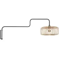 Steinhauer Wandlamp Bloeba, zwart, Woon-/ Eetkamer, metaal, wandlamp