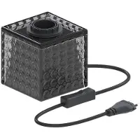Calex lampvoet E27 | Tafelmodel met schakelaar | Kubus | Glas | Zwart