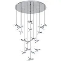 Eglo 17-lichts hanglamp Paratebueno 1 chroom rond