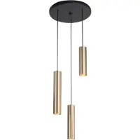 Highlight Ronde Pendel Hanglamp Perugia Mat Goud 3x Gu10