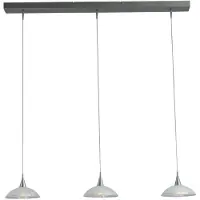 Masterlight Design eettafel lamp Melani 3-lichts nikkel